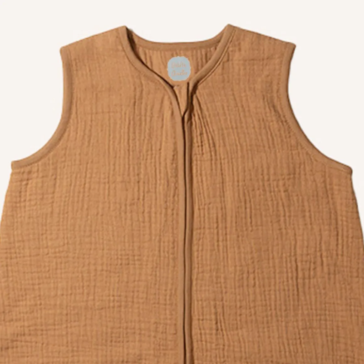 MOUWLOZE MOUSSELINE BABY SLAAPZAK | CARAMEL | 90 CM | 6-18 MAANDEN