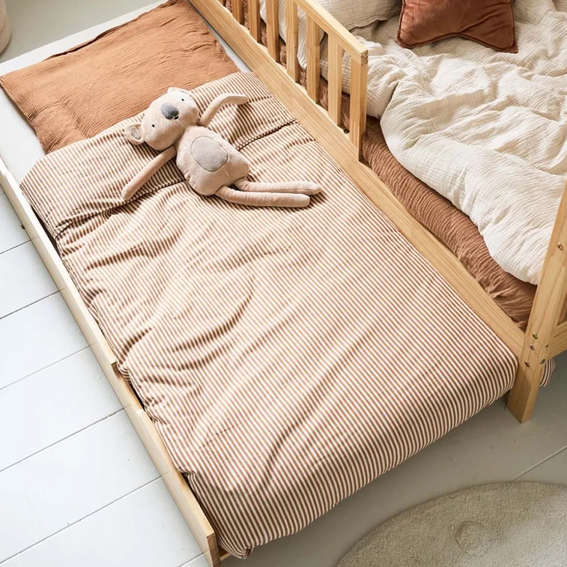 ONDERSCHUIFBED VOOR BEDHUISJE u00abMAISONu00bb (80 X 160 CM ) | NATUREL