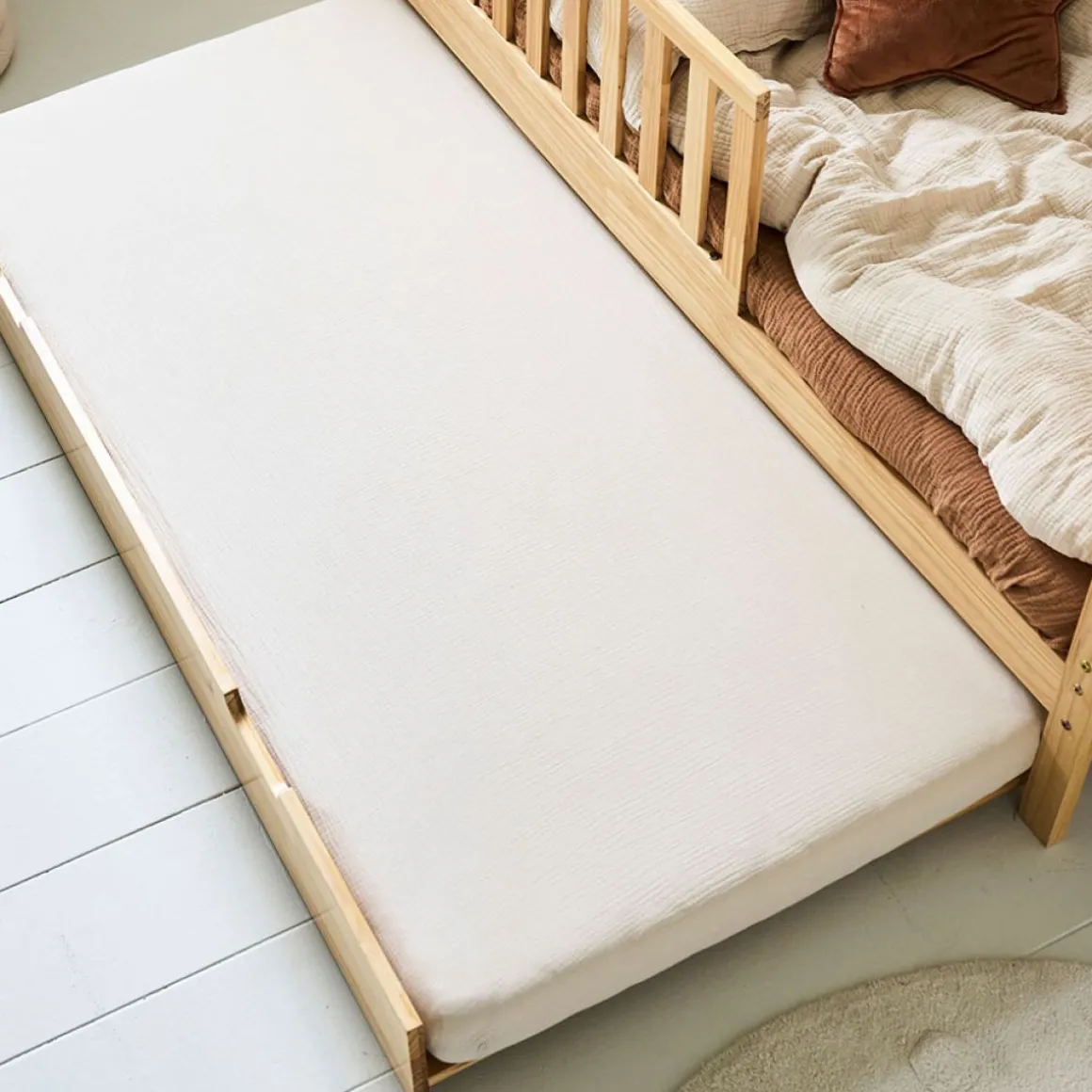 ONDERSCHUIFBED VOOR BEDHUISJE u00abMAISONu00bb (80 X 160 CM ) | NATUREL
