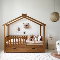 ONDERSCHUIFLADE VOOR BEDHUISJE u00abMAISONu00bb (160 X 80 CM ) | WALNOOT