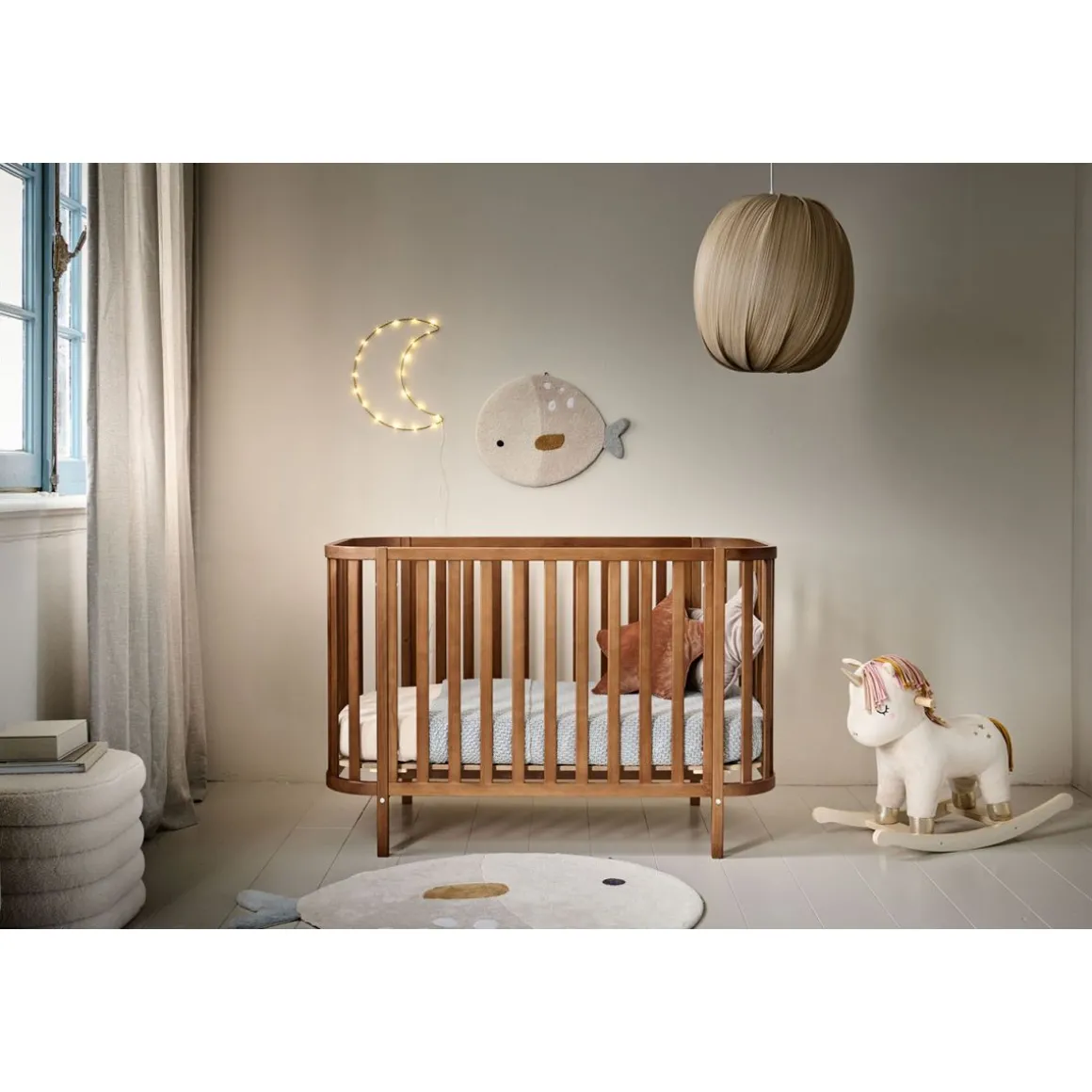 OVAAL LEDIKANT u00abCOCOONu00bb | 60X120 CM | WALNOOT