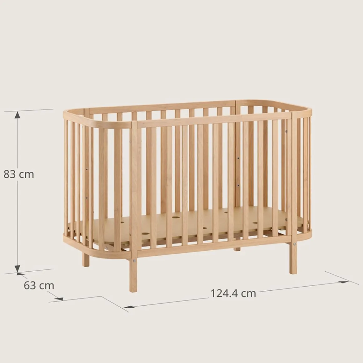 OVAAL LEDIKANT u00abCOCOONu00bb | 60 X 120 CM | NATUREL