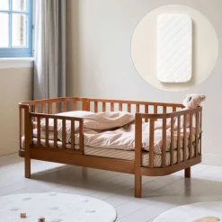 OVAAL PEUTERBED u00abCOCOONu00bb | 70 X 140 CM | WALNOOT
