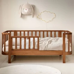 OVAAL PEUTERBED u00abCOCOONu00bb | 70 X 140 CM | WALNOOT
