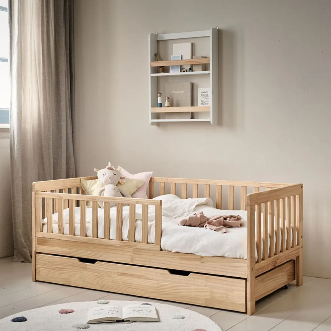 PEUTERBED u00abPLUMEu00bb | 70 X 140 CM | NATUREL