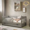 Peuterbed u00abPlumeu00bb 140x70 Grijs