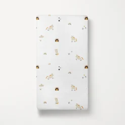 Peuterhoeslaken u00abLarau00bb voor kinderbed 70x140cm GOTS | Unicorn