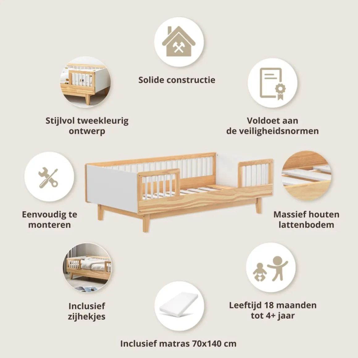 Premium comfort schuimmatras 140 x 70 x 10 cm