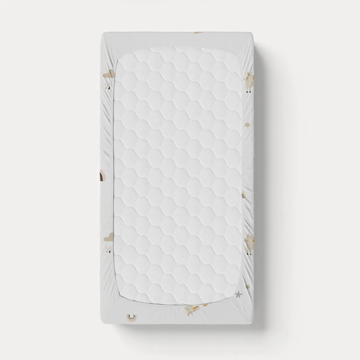 Premium hoeslaken eenpersoonsbed u00abLarau00bb 90x200 GOTS | Unicorn