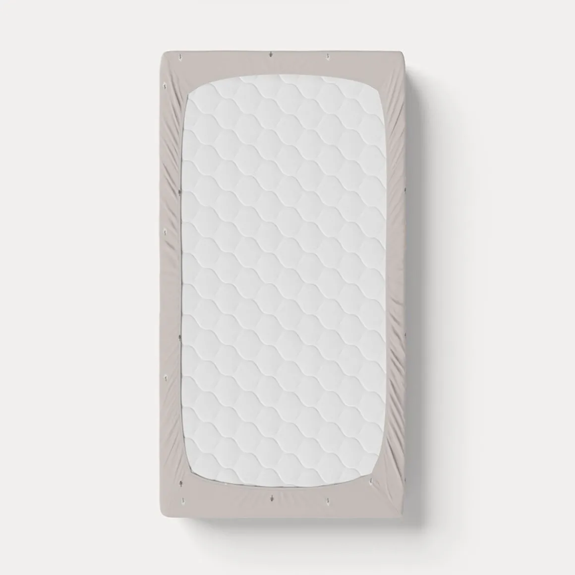 Premium laken voor matras u00abForu00eatu00bb 80x160cm GOTS | Licht grijs