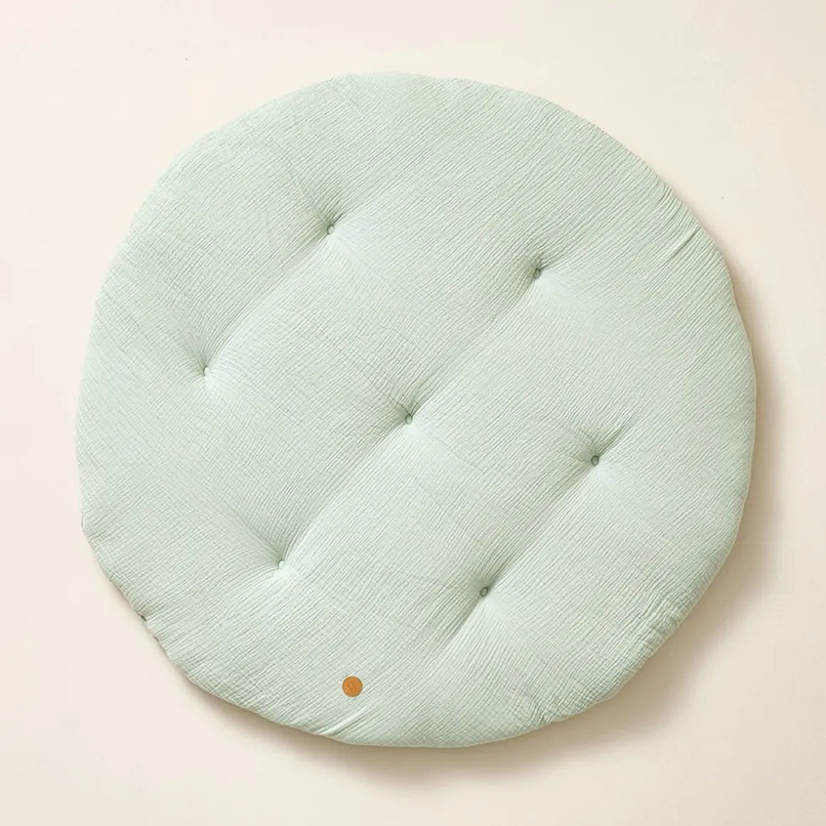 ROND SPEELKLEED u00d8100 CM | MOUSSELINE KATOEN | GROEN