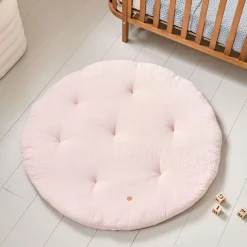 ROND SPEELKLEED u00d8100 CM | MOUSSELINE KATOEN | ROZE