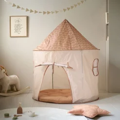 ROND SPEELKLEED u00d8100 CM | MOUSSELINE KATOEN | ROZE