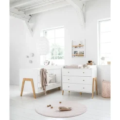 Rond vloerkleed kinderkamer, wasbaar u00abCERCLEu00bb u00d8120 cm | Roze