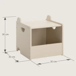 SET VAN 2 STAPELBARE SPEELGOEDKISTEN u00abARC-EN-CIELu00bb | ROZE EN LICHT BEIGE