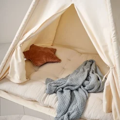 SPEELKLEED 85 x 110 CM | BIOLOGISCH MOUSSELINE KATOEN | DENIMBLAUW