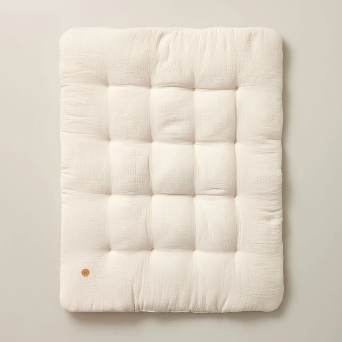 Speelmatras baby biologisch katoen Biscuit | 110x85cm | Beige