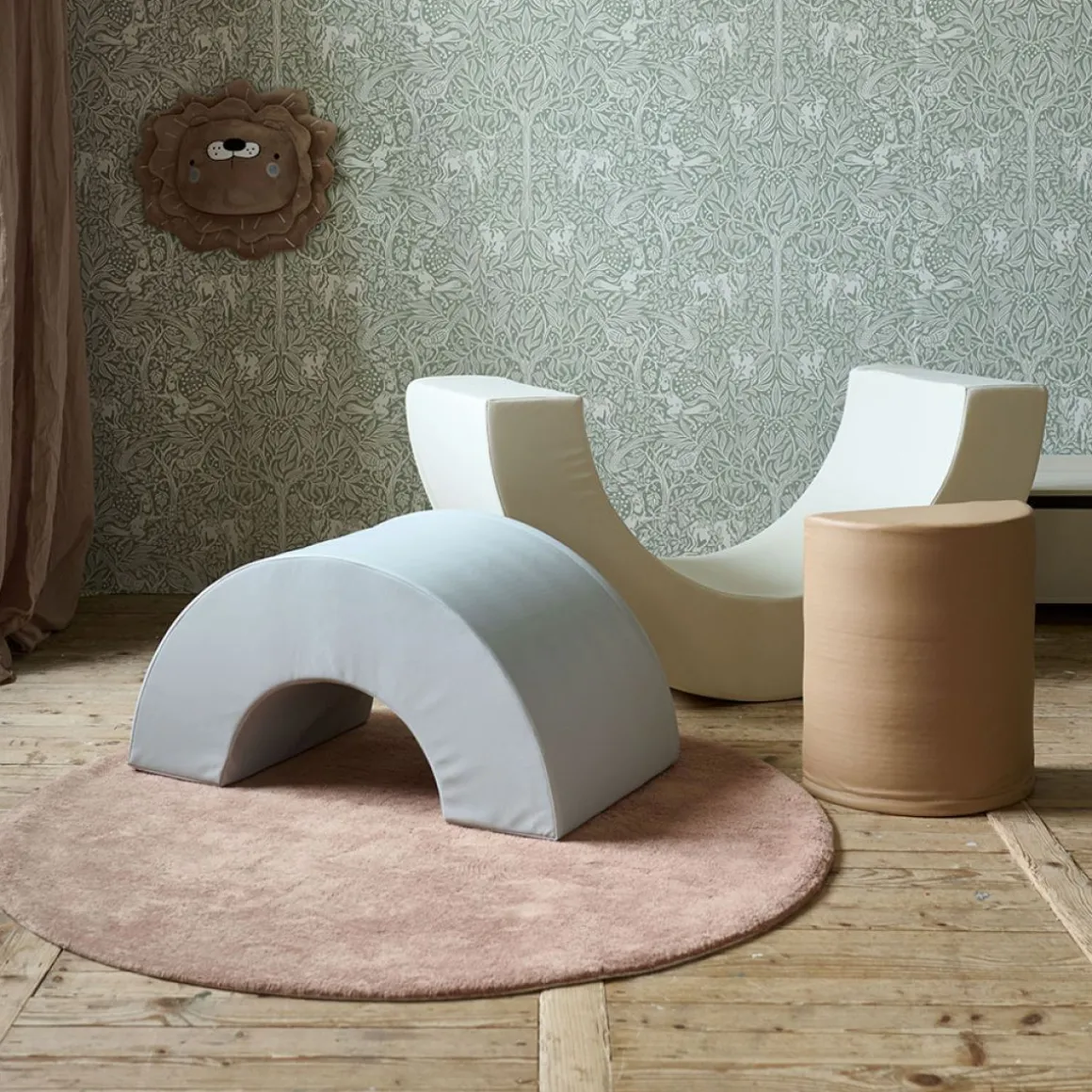 WASBAAR KINDERVLOERKLEED | ROND u00d8110 CM | TERRACOTTA