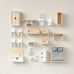 XL Houten poppenhuis incl. 19-delige meubelset | u00abLa maison d'Amu00e9lieu00bb